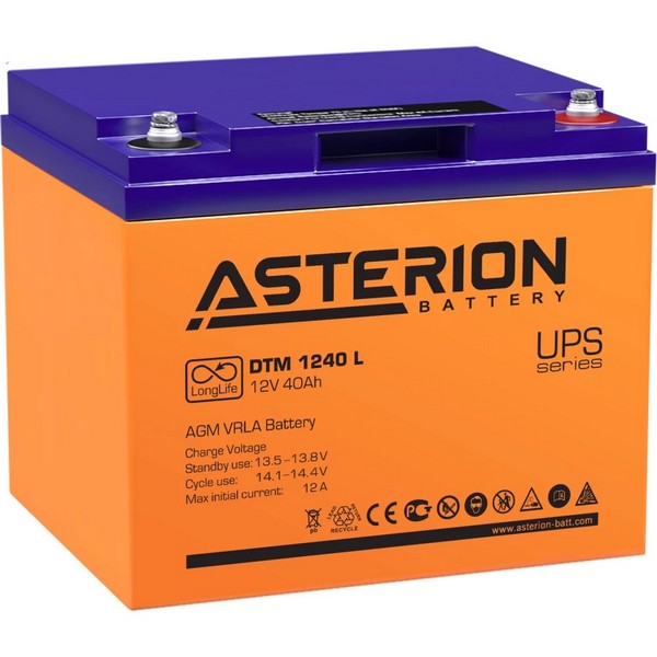 Аккумулятор для ИБП DELTA Asterion DTM 1240 L NC 12 В 40 Ач