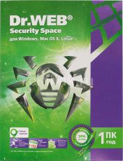 Антивирус Dr.Web Security Space 1 ПК/1 год (BHW-B-12M-1-A3) базовая лицензия 12 мес